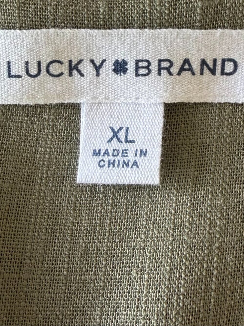 Beautiful XL Olive Green LUCKY Brand linen blend maxi dress - Picture 3 of 6